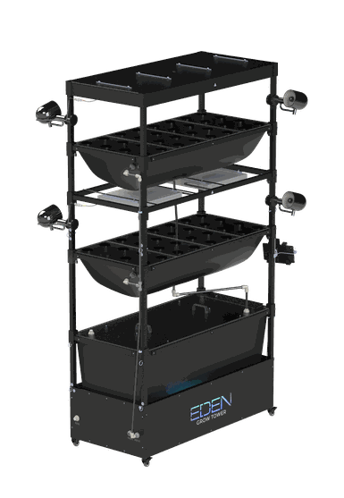 ET 200 double deck black grow tower.